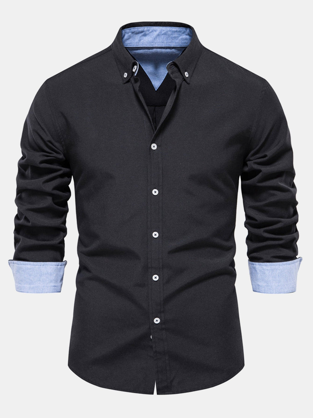 Ensemble Chemise Oxford Manche Longue et Pantalon Slim Tapered