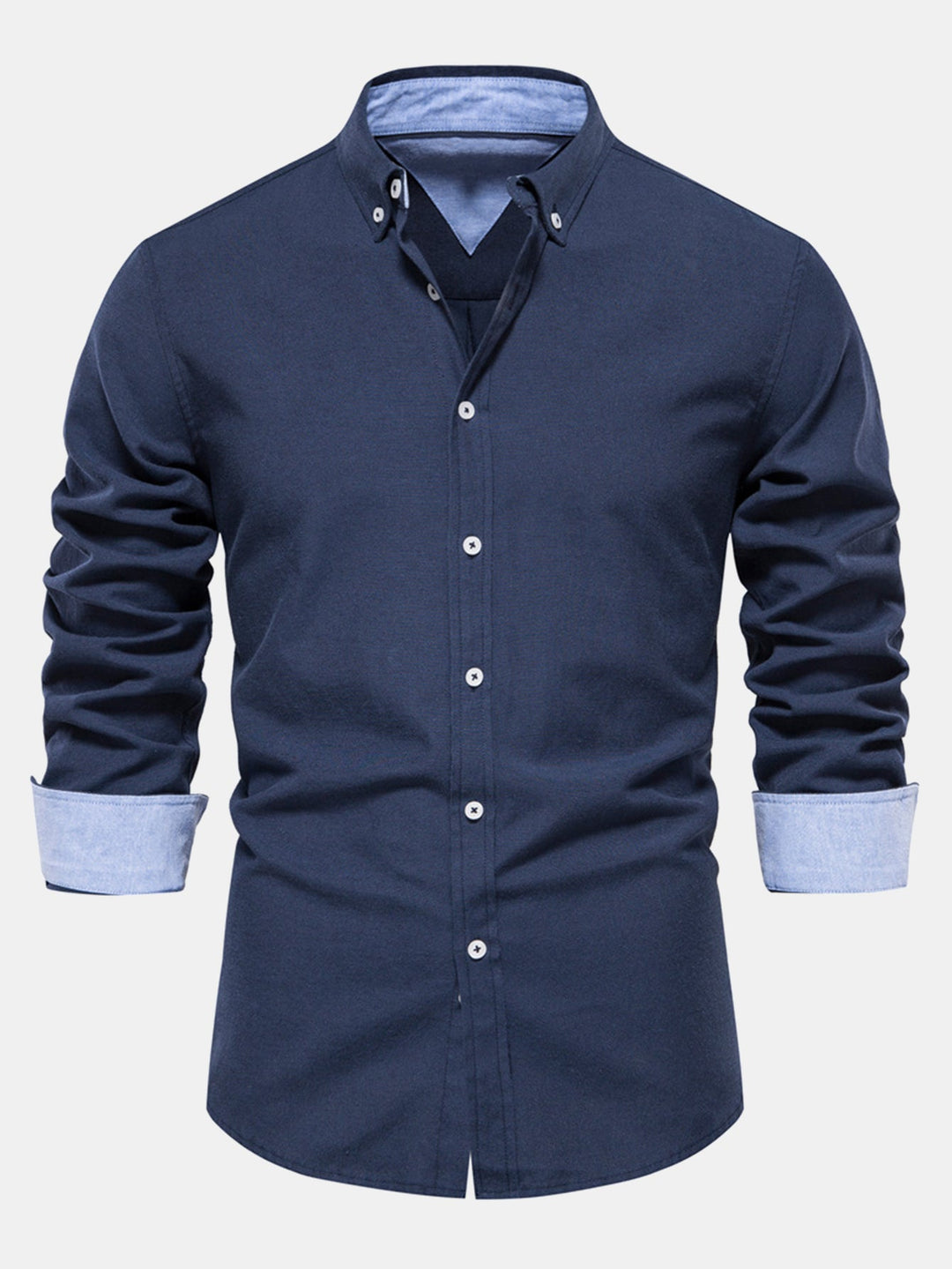 Ensemble Chemise Oxford Manche Longue et Pantalon Slim Tapered