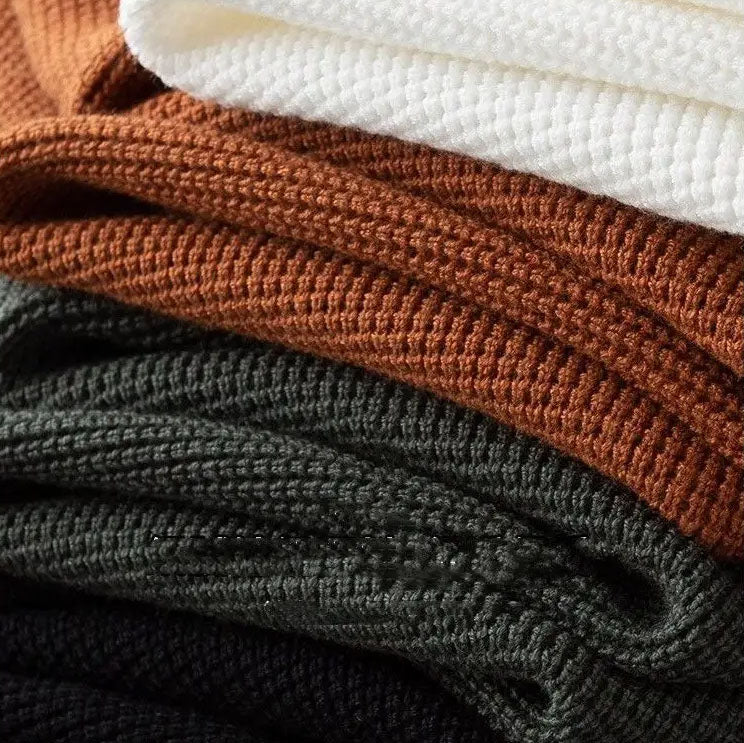 Polo à manches longues en tricot texturé Hampton