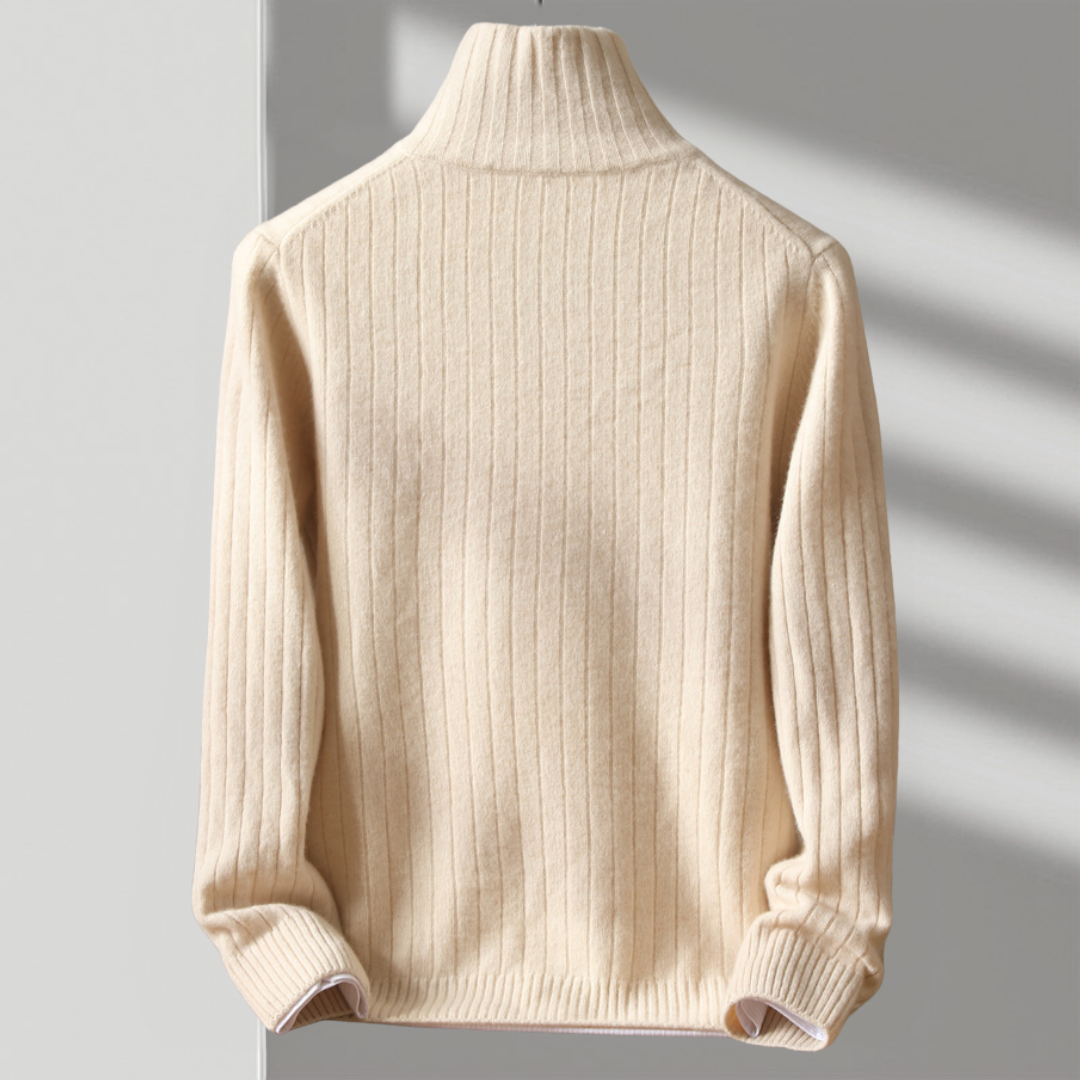 "Sebastian | Veste en laine mérinos tricotée" can be rewritten as "Veste tricotée en laine mérinos Sebastian".