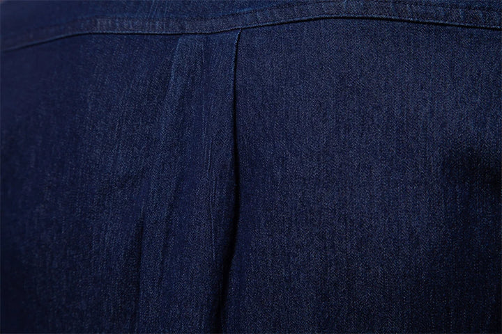 "Chemise en Denim pour Hommes TailorFlex" can be rewritten as "Chemise en Denim Homme TailorFlex".