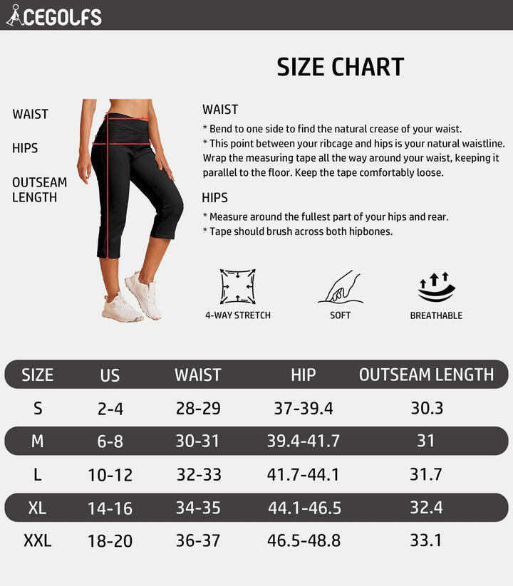 Pantalons Capri Performance Élastique EAGLE 22 pouces