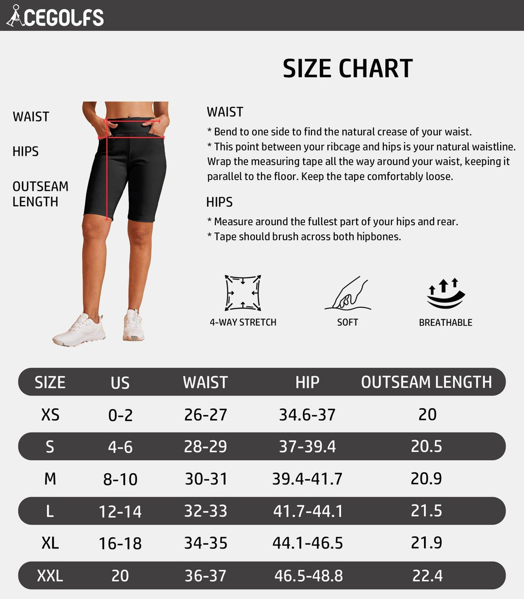 Shorts de Performance Stretch EAGLE de 21 pouces