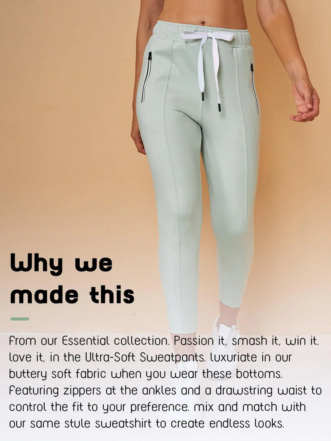 Plus que de simples pantalons de survêtement Capri avec cordon