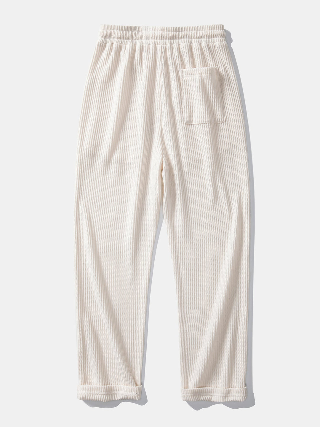 Ensemble Polo et Pantalon Tricoté Waffle à Manches Longues