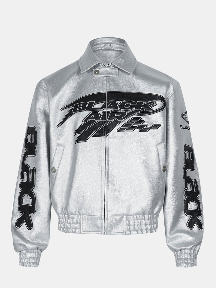 Veste en Cuir Noir Techwear Air