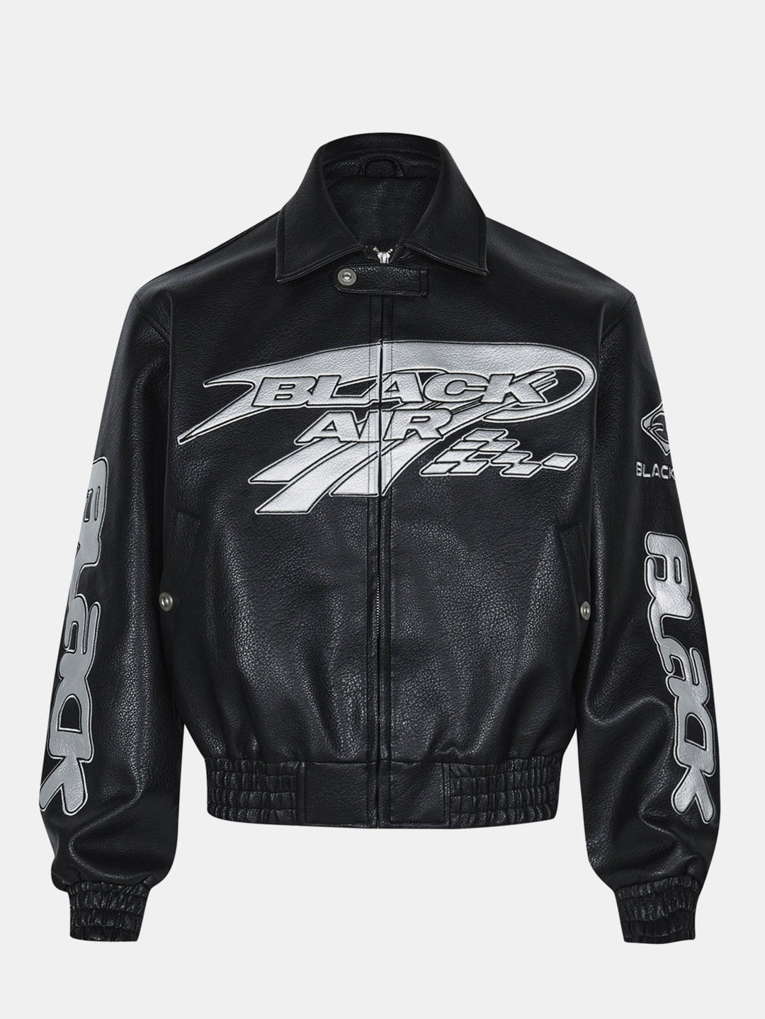 Veste en Cuir Noir Techwear Air