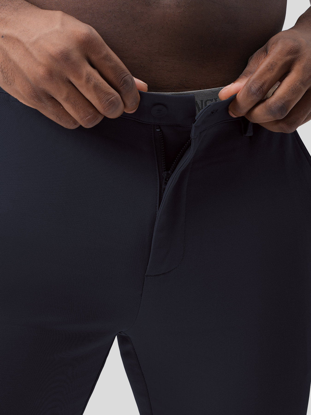 Pantalons Chino en Sateen de Coton Élastique pour le Bureau et les Voyages