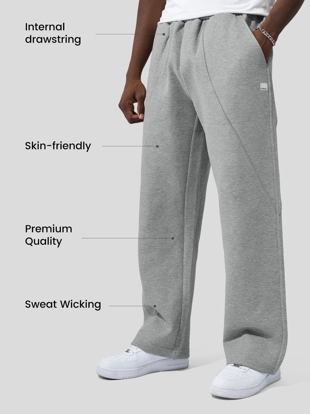 Pantalons amples à cordon de serrage CozySpacer - Design courbé automnal