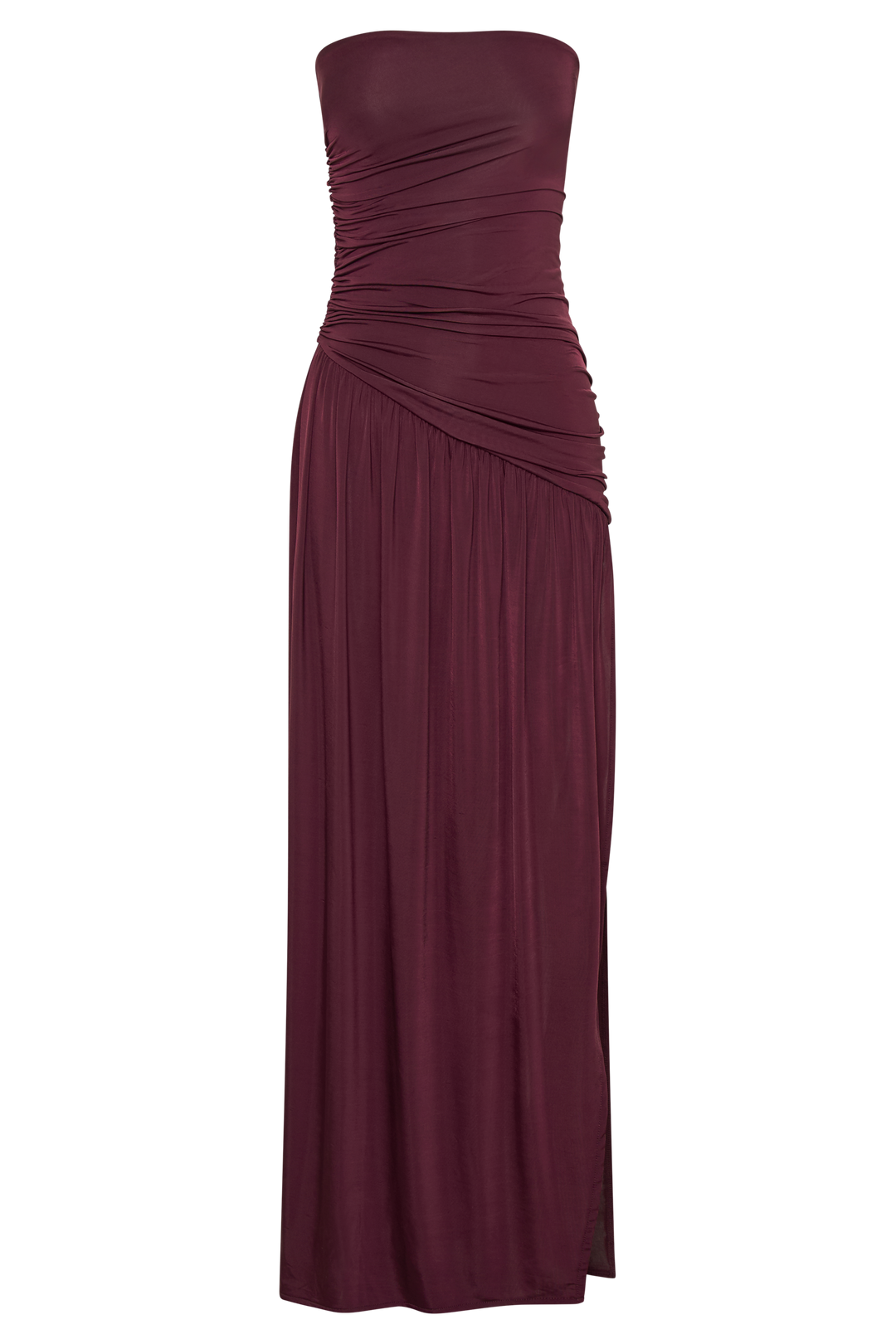 Selvara – Robe froncée marron