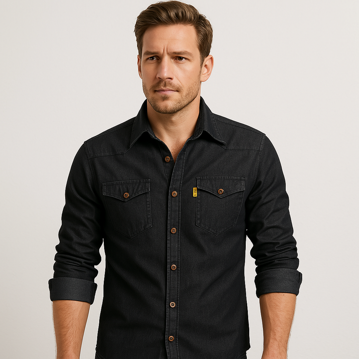 Chemise en Denim Coton AdaptiveFit : Spécialement Conçue Pour Les Hommes