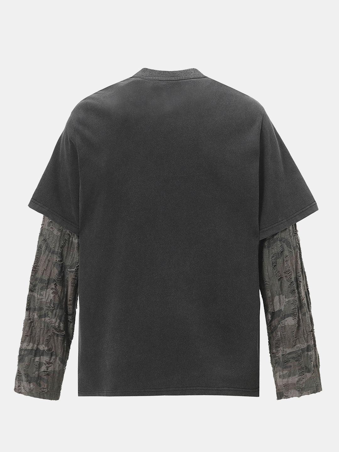 T-shirt 2-en-1 à Slogan avec Effet Déchiré