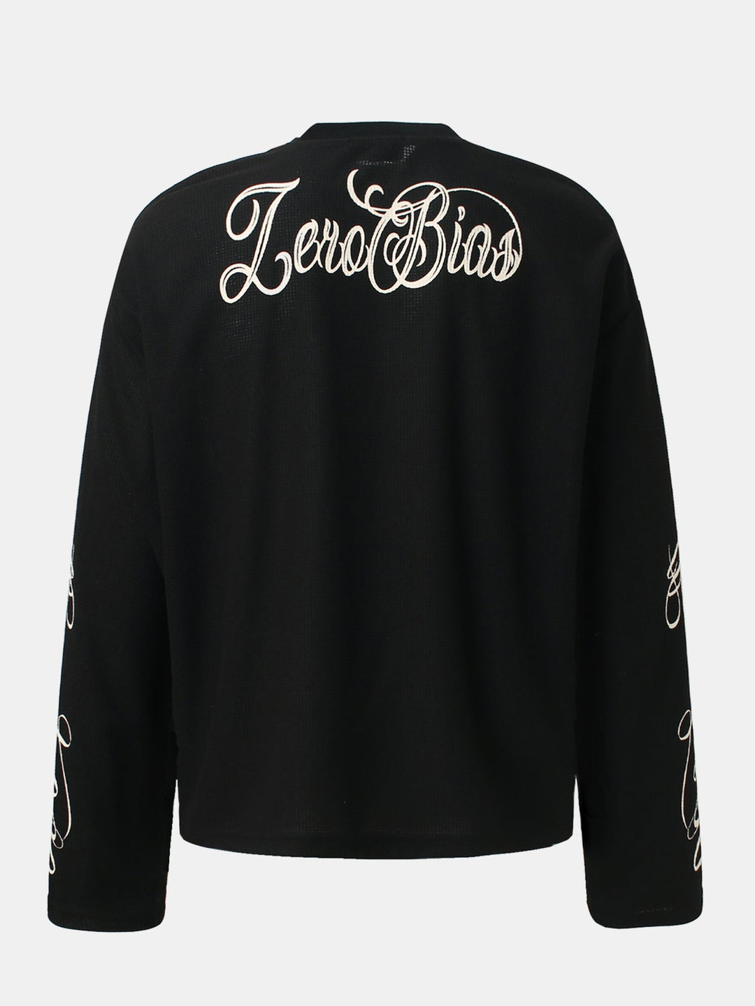 T-shirt Tendance Oversize à Slogan en Maille Texturée