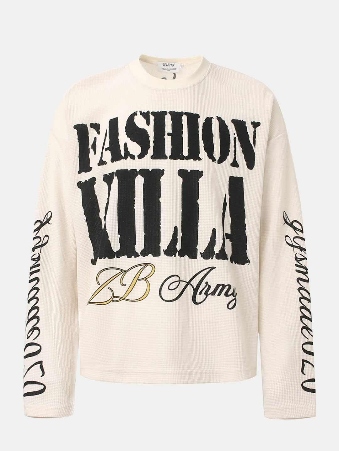 T-shirt Tendance Oversize à Slogan en Maille Texturée