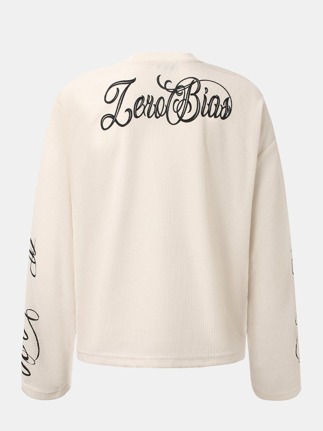 T-shirt Tendance Oversize à Slogan en Maille Texturée