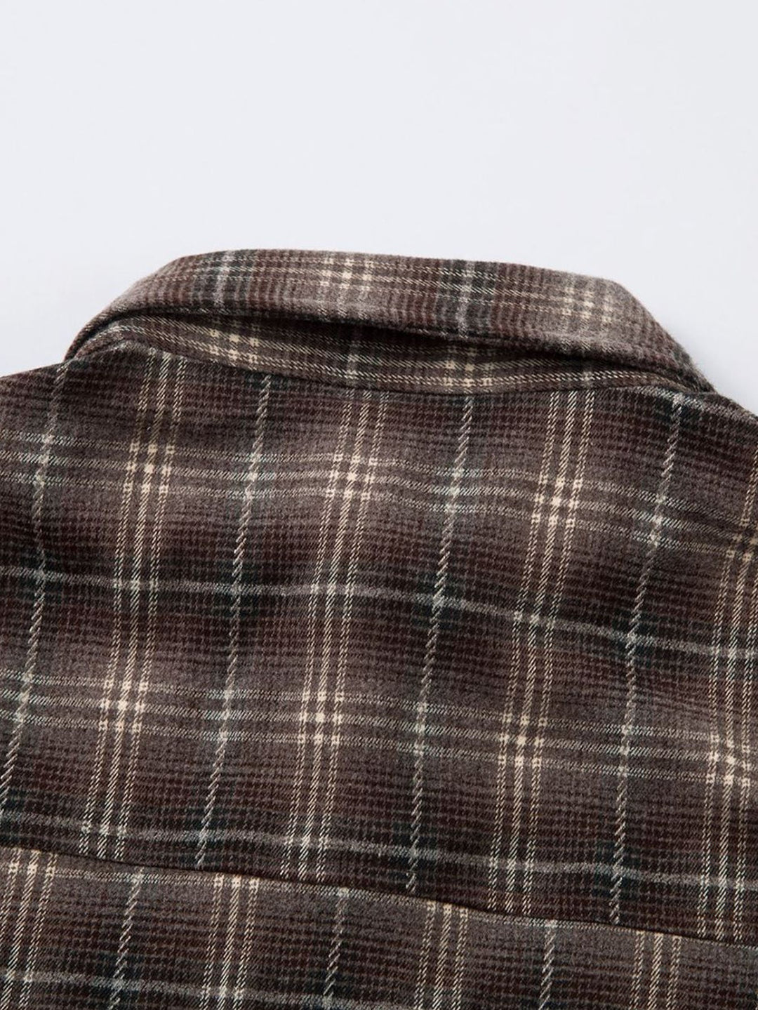 Chemise Oversize 2-en-1 à Carreaux et Look Usé