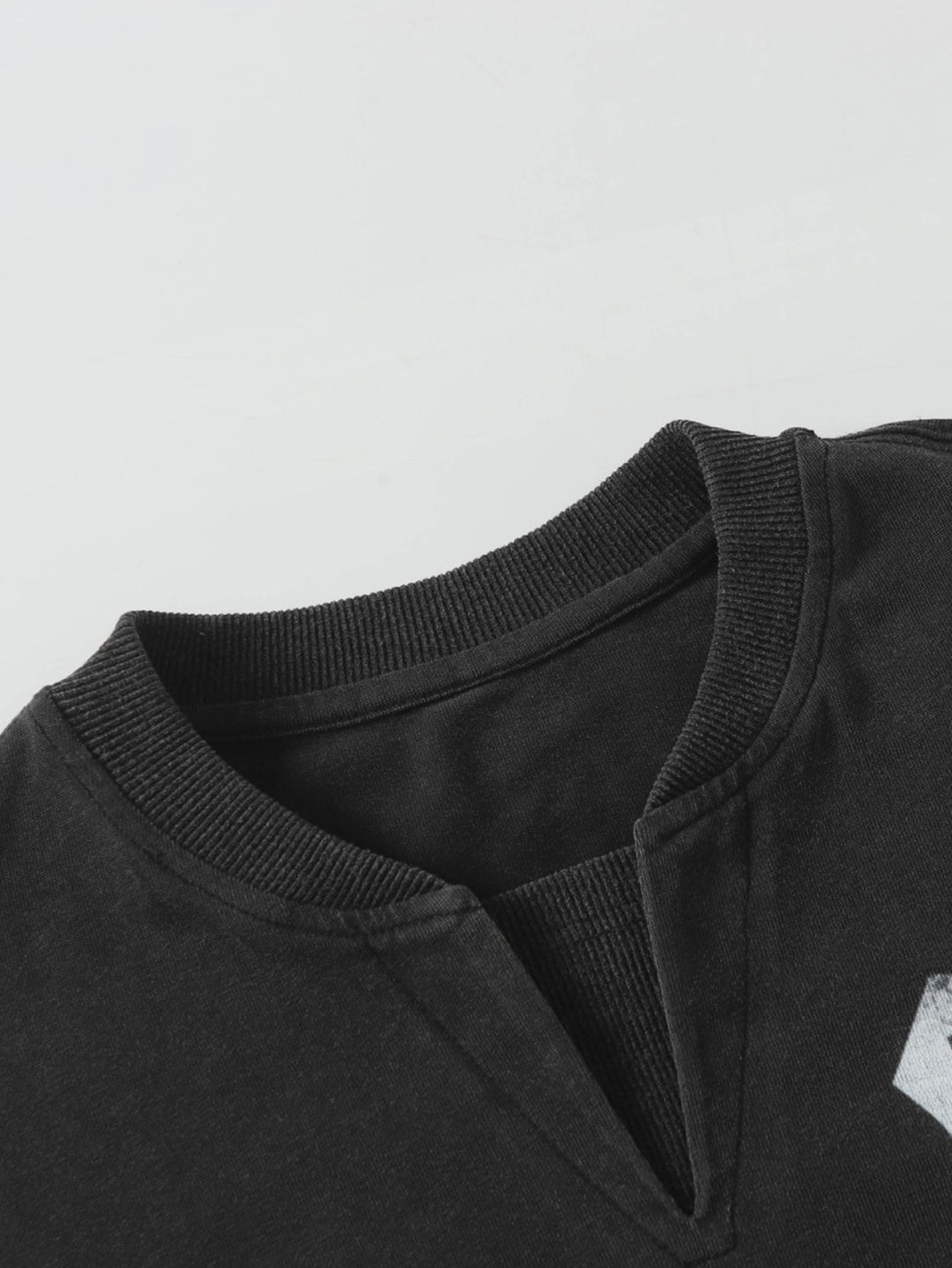 T-shirt 2-en-1 à Slogan avec Effet Déchiré