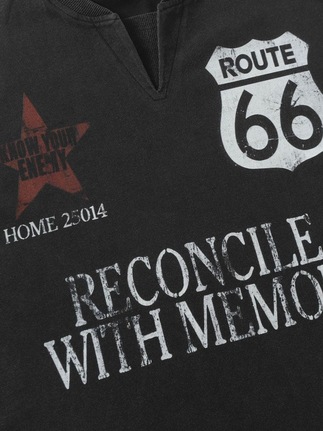 T-shirt 2-en-1 à Slogan avec Effet Déchiré