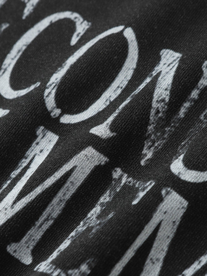 T-shirt 2-en-1 à Slogan avec Effet Déchiré