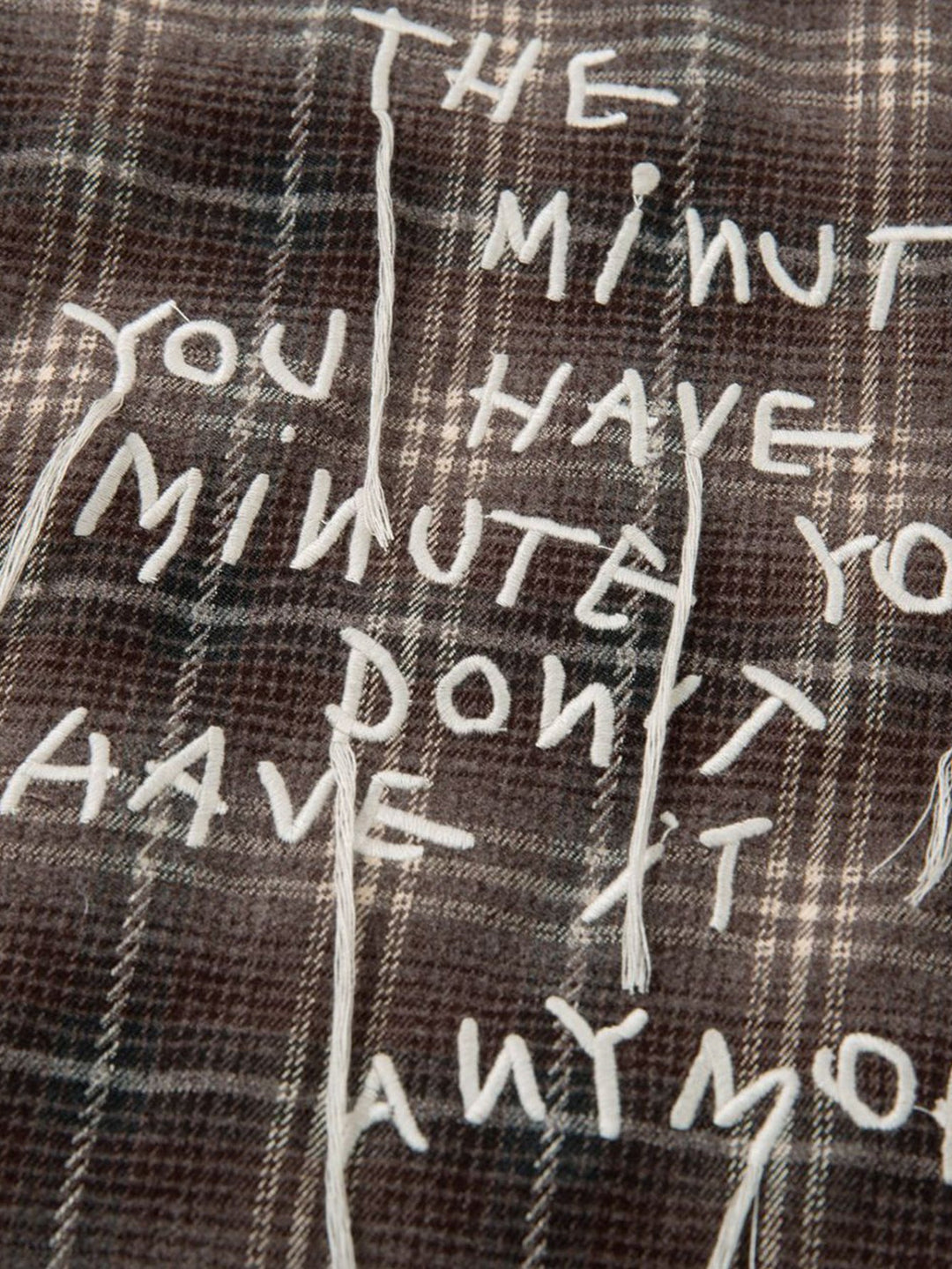 Chemise Oversize 2-en-1 à Carreaux et Look Usé