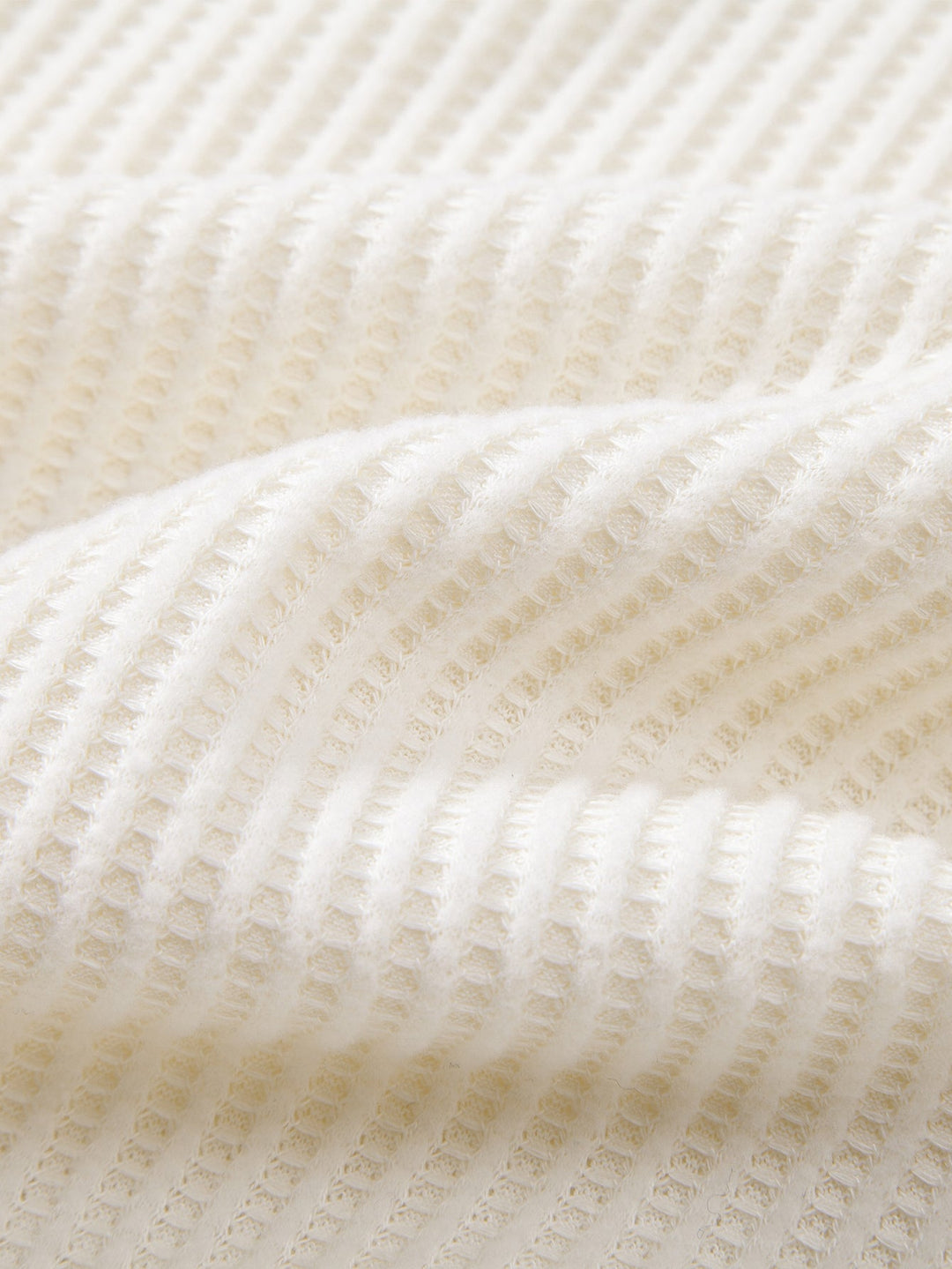 Ensemble Polo et Pantalon Tricoté Waffle à Manches Longues