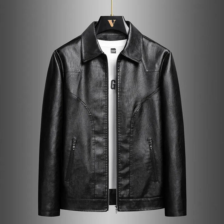 Veste en Cuir Brillant Marzio
