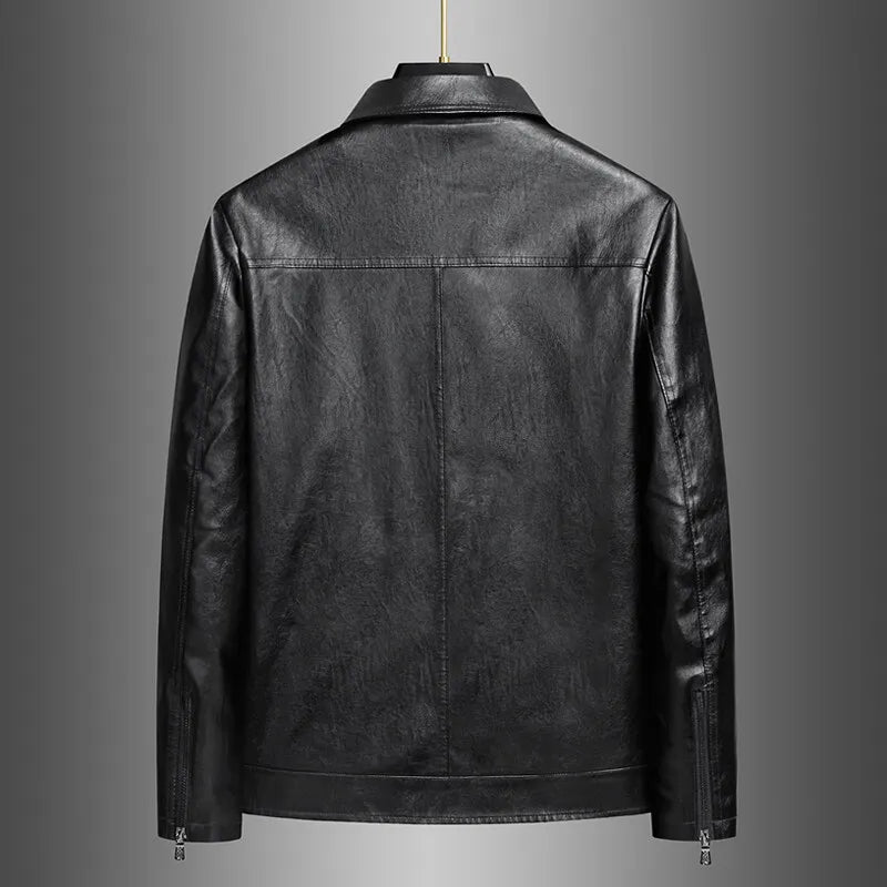 Veste en Cuir Brillant Marzio