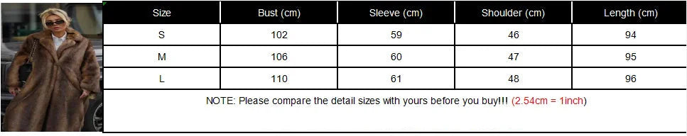 Manteau Long Tendance en Fausse Fourrure Marron Foncé