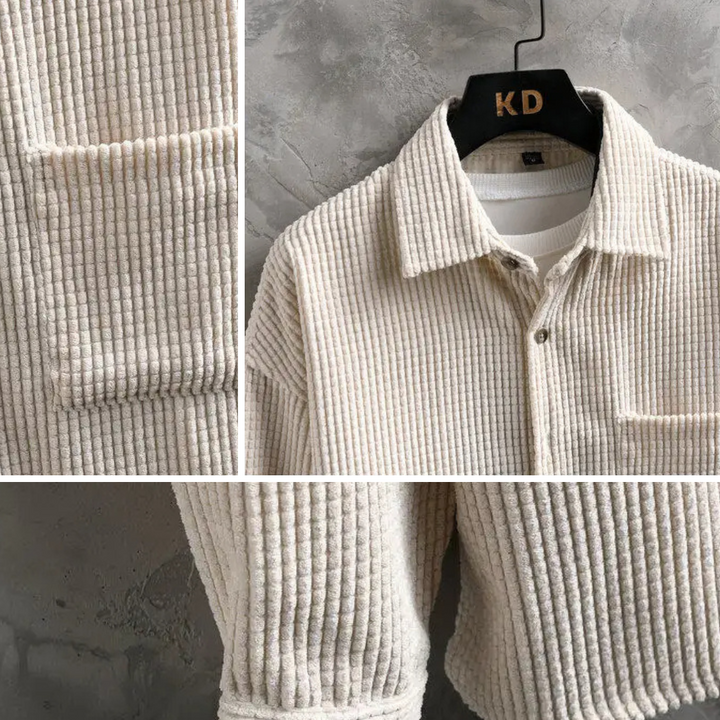 Chemise en velours côtelé Korven" can be rewritten as "Chemise Korven en velours côtelé.