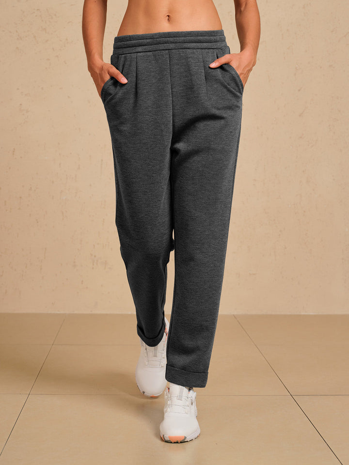 Pantalons Élastiques Ultra-Doux avec Cordon Caché aux Poignets