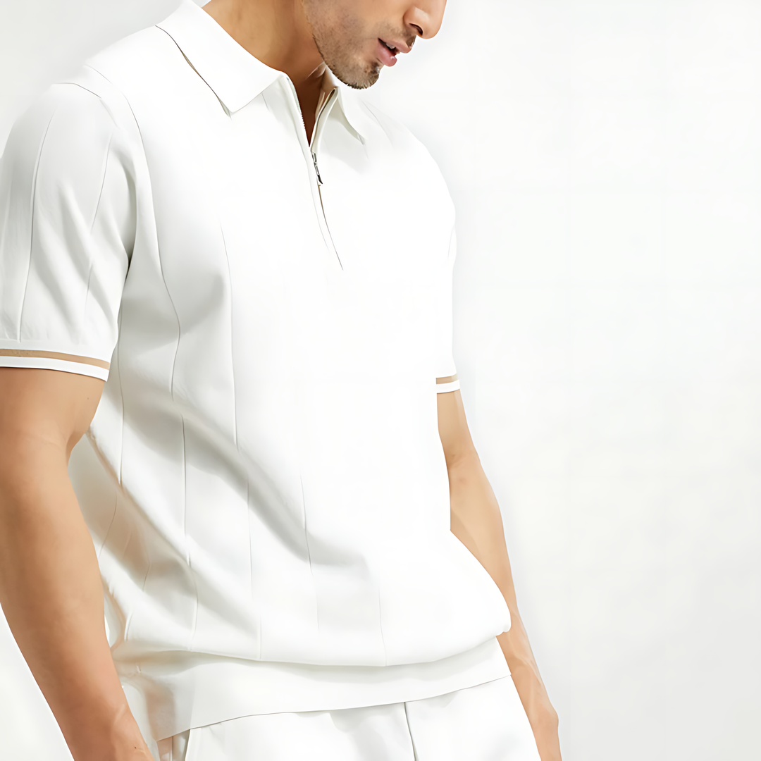 Polo classique à zip