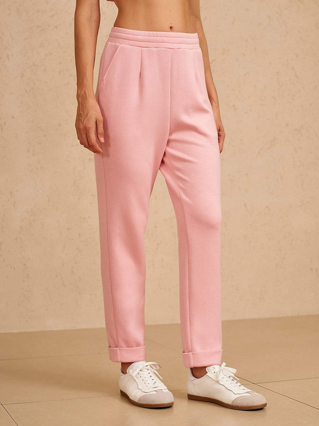 Pantalons Élastiques Ultra-Doux avec Cordon Caché aux Poignets