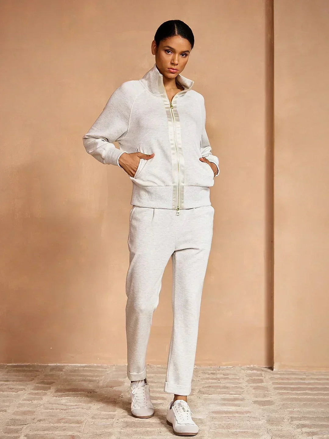 Pantalons Élastiques Ultra-Doux avec Cordon Caché aux Poignets