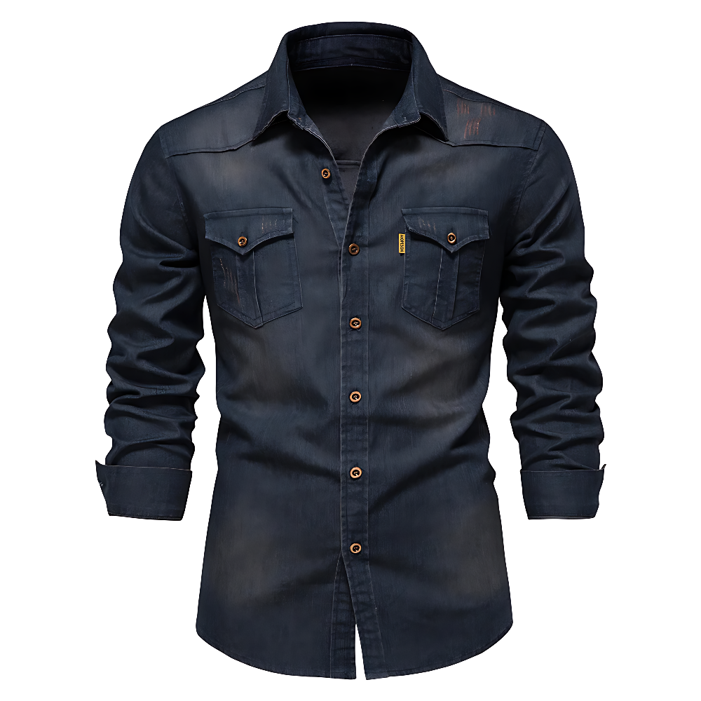 Chemise en Denim Coton AdaptiveFit : Spécialement Conçue Pour Les Hommes