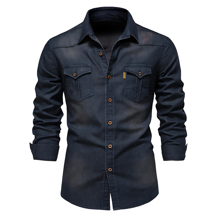 Chemise en Denim Coton AdaptiveFit : Spécialement Conçue Pour Les Hommes