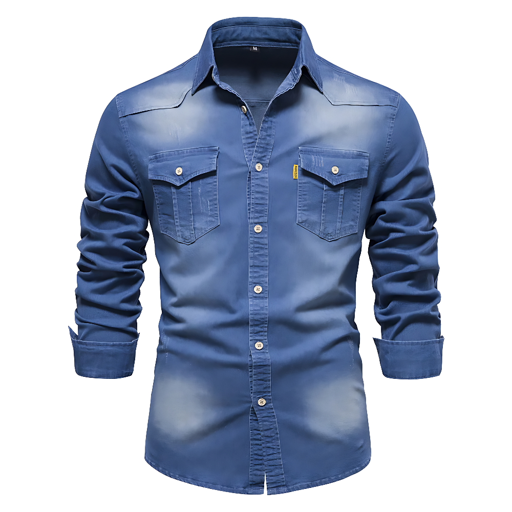 Chemise en Denim Coton AdaptiveFit : Spécialement Conçue Pour Les Hommes