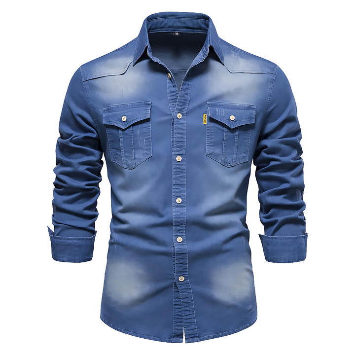 Chemise en Denim Coton AdaptiveFit : Spécialement Conçue Pour Les Hommes