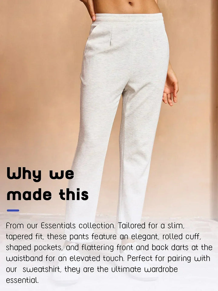 Pantalons Élastiques Ultra-Doux avec Cordon Caché aux Poignets