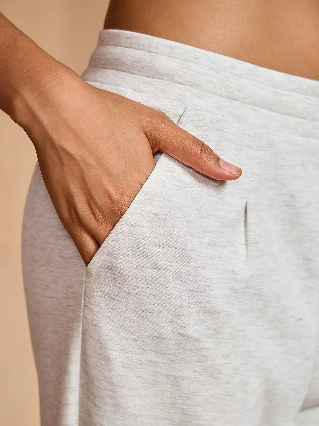 Pantalons Élastiques Ultra-Doux avec Cordon Caché aux Poignets